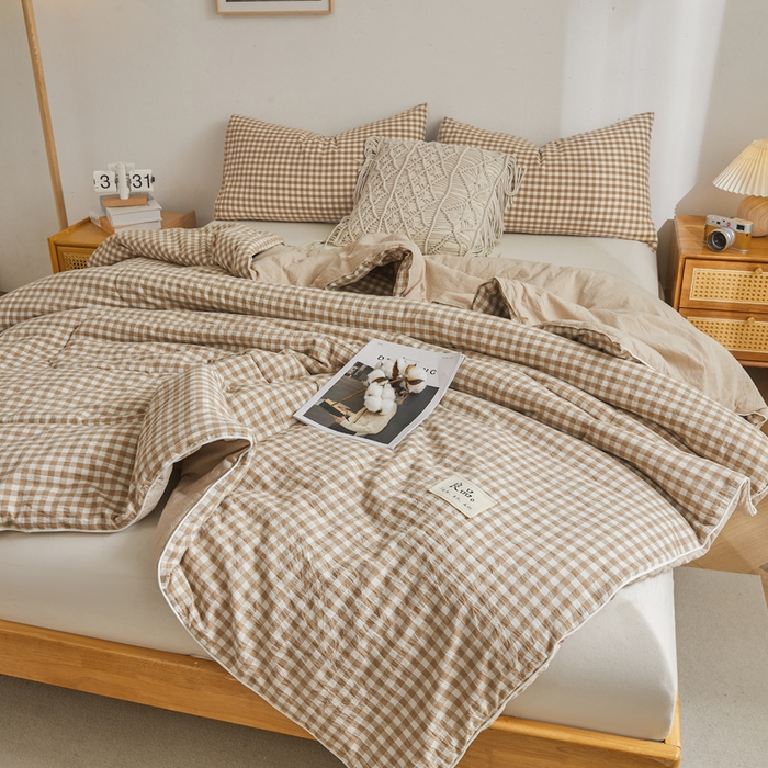 91家纺网 家纺一手货源 找家纺 梦初语2025新款棉花被新疆棉花被棉絮春秋被冬被学生单人宿舍棉被褥被子被芯四季  咖小格