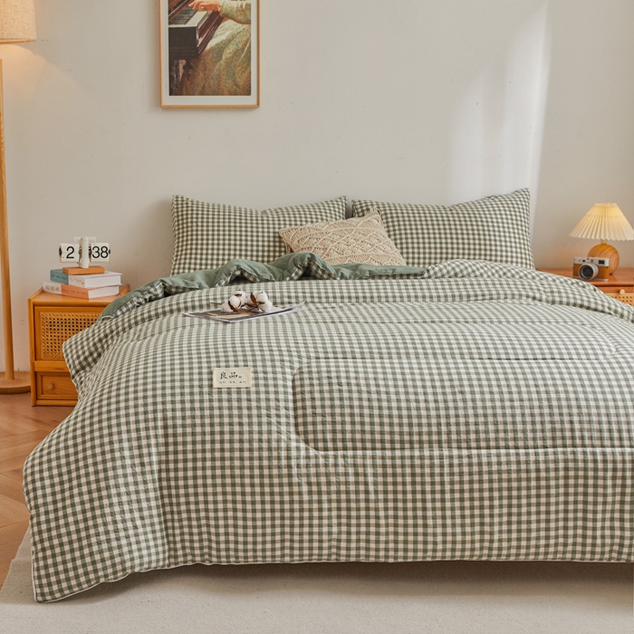 91家纺网 家纺一手货源 找家纺 梦初语2025新款棉花被新疆棉花被棉絮春秋被冬被学生单人宿舍棉被褥被子被芯四季  绿小格