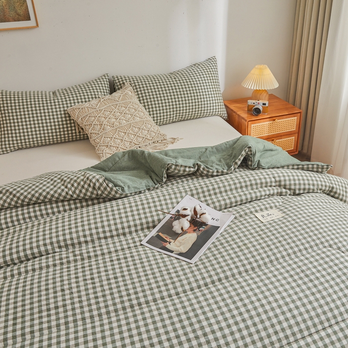 91家纺网 家纺一手货源 找家纺 梦初语2025新款棉花被新疆棉花被棉絮春秋被冬被学生单人宿舍棉被褥被子被芯四季  绿小格