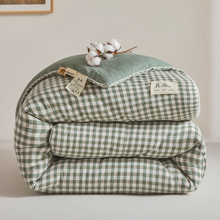 91家纺网 家纺一手货源 找家纺 梦初语2025新款棉花被新疆棉花被棉絮春秋被冬被学生单人宿舍棉被褥被子被芯四季  绿小格