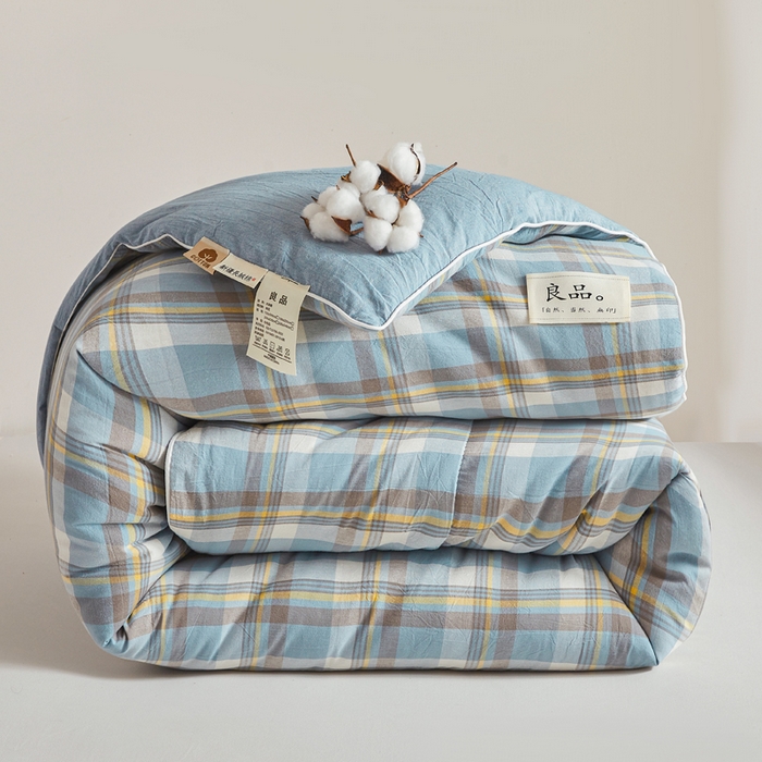 91家纺网 家纺一手货源 找家纺 梦初语2025新款棉花被新疆棉花被棉絮春秋被冬被学生单人宿舍棉被褥被子被芯四季  绅士格