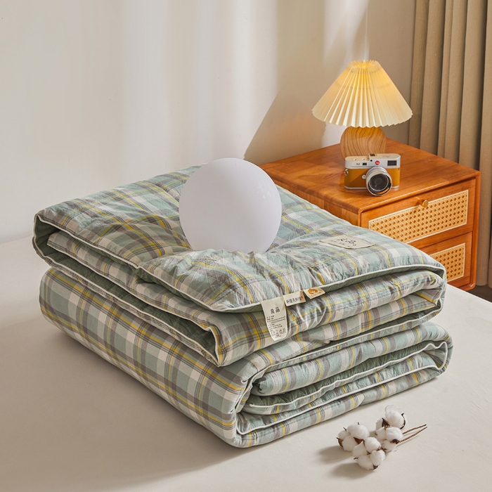 91家纺网 家纺一手货源 找家纺 梦初语2025新款棉花被新疆棉花被棉絮春秋被冬被学生单人宿舍棉被褥被子被芯四季  雅致格