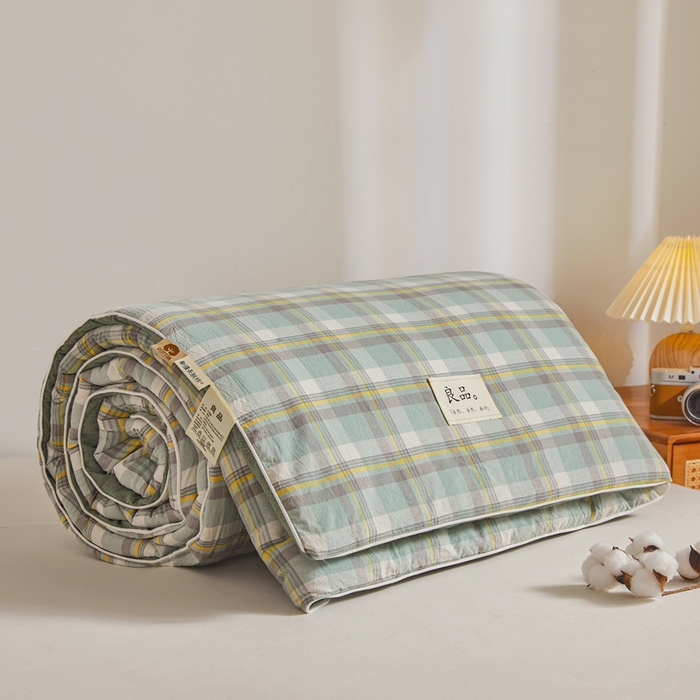 91家纺网 家纺一手货源 找家纺 梦初语2025新款棉花被新疆棉花被棉絮春秋被冬被学生单人宿舍棉被褥被子被芯四季  雅致格