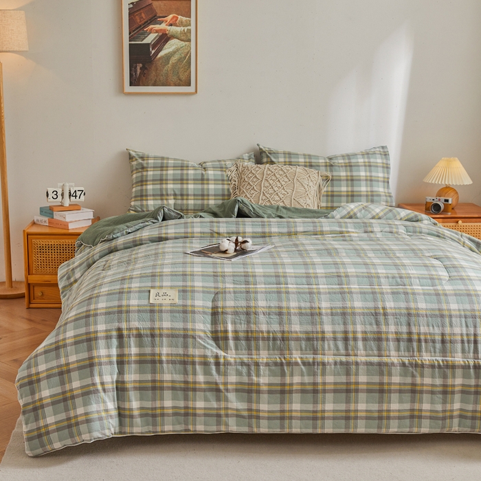 91家纺网 家纺一手货源 找家纺 梦初语2025新款棉花被新疆棉花被棉絮春秋被冬被学生单人宿舍棉被褥被子被芯四季  雅致格