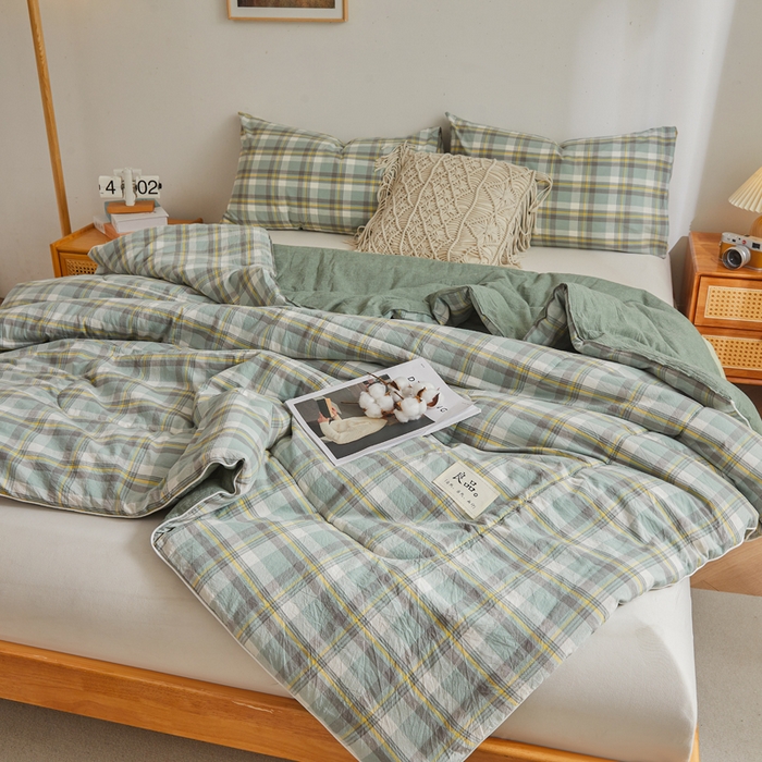 91家纺网 家纺一手货源 找家纺 梦初语2025新款棉花被新疆棉花被棉絮春秋被冬被学生单人宿舍棉被褥被子被芯四季  雅致格