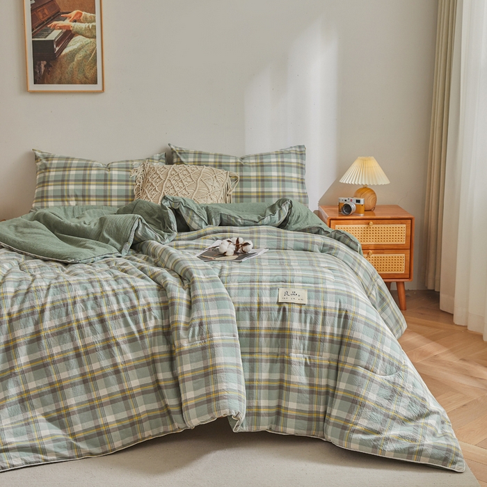 91家纺网 家纺一手货源 找家纺 梦初语2025新款棉花被新疆棉花被棉絮春秋被冬被学生单人宿舍棉被褥被子被芯四季  雅致格