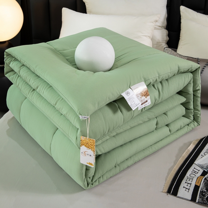 91家纺网 家纺一手货源 找家纺 瑶瑶家居 2025年新款高档酒店被芯大豆纤维被子 高档酒店绿色
