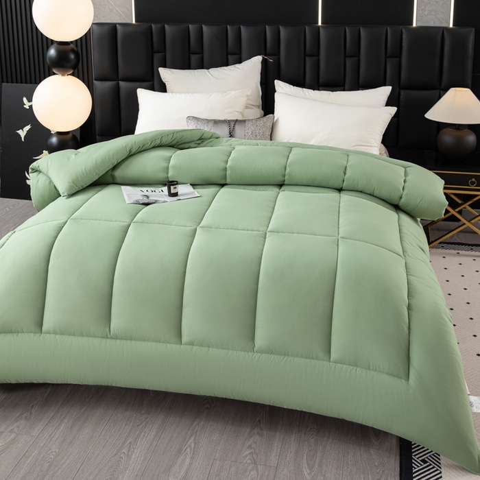 91家纺网 家纺一手货源 找家纺 瑶瑶家居 2025年新款高档酒店被芯大豆纤维被子 高档酒店绿色