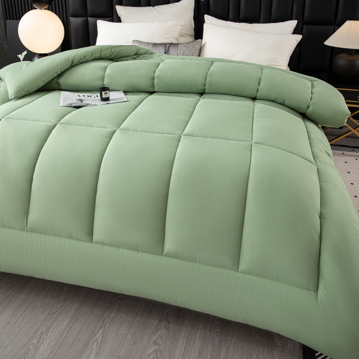 91家纺网 家纺一手货源 找家纺 瑶瑶家居 2025年新款高档酒店被芯大豆纤维被子 高档酒店绿色
