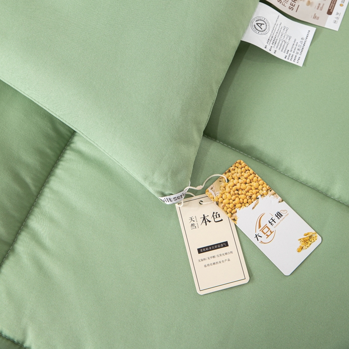91家纺网 家纺一手货源 找家纺 瑶瑶家居 2025年新款高档酒店被芯大豆纤维被子 高档酒店绿色