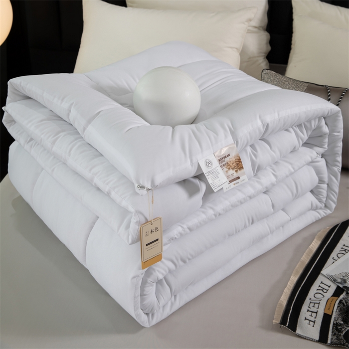 91家纺网 家纺一手货源 找家纺 瑶瑶家居 2025年新款高档酒店被芯大豆纤维被子 高档酒店白色