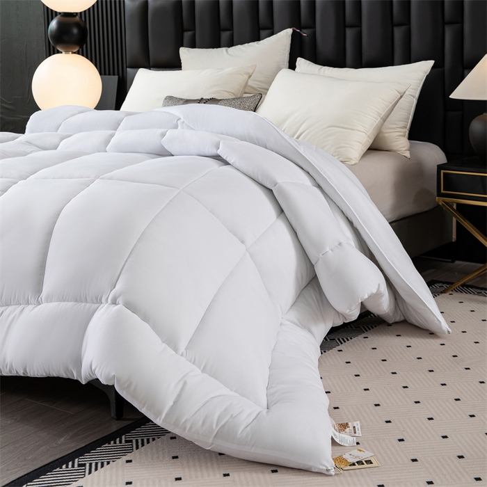 91家纺网 家纺一手货源 找家纺 瑶瑶家居 2025年新款高档酒店被芯大豆纤维被子 高档酒店白色