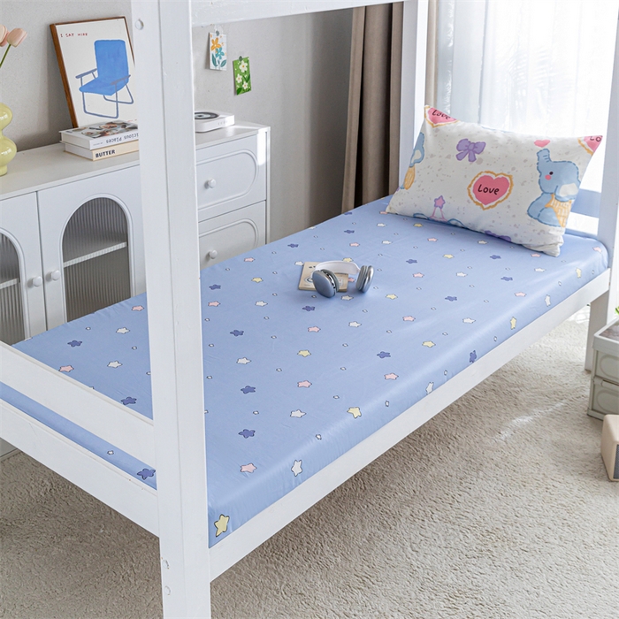 91家纺网 家纺一手货源 找家纺 红馆 2025新款开学季三件套学生上下铺 爱心小象