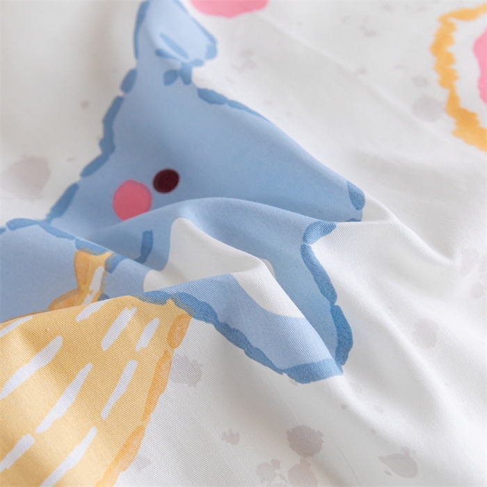 91家纺网 家纺一手货源 找家纺 红馆 2025新款开学季三件套学生上下铺 爱心小象