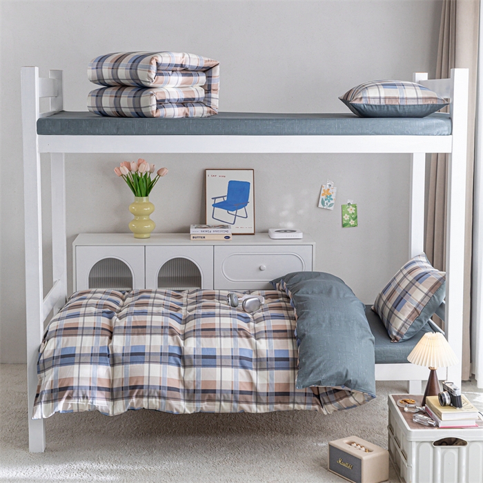 91家纺网 家纺一手货源 找家纺 红馆 2025新款开学季三件套学生上下铺 米兰