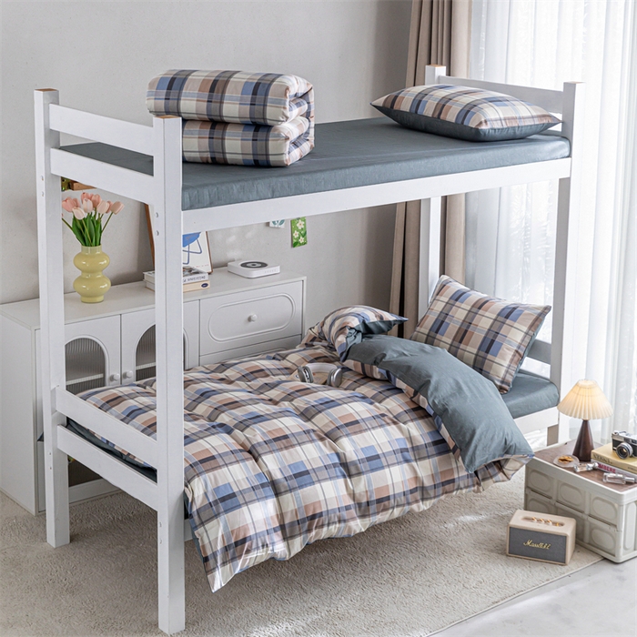 91家纺网 家纺一手货源 找家纺 红馆 2025新款开学季三件套学生上下铺 米兰