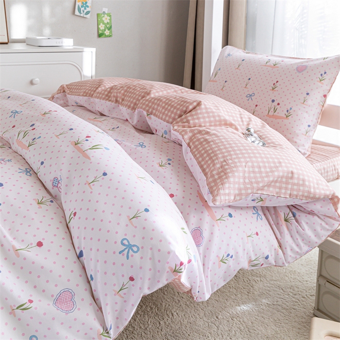 91家纺网 家纺一手货源 找家纺 红馆 2025新款开学季三件套学生上下铺 觅香少女