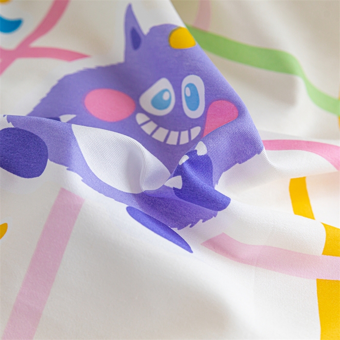 91家纺网 家纺一手货源 找家纺 红馆 2025新款开学季三件套学生上下铺 小怪兽