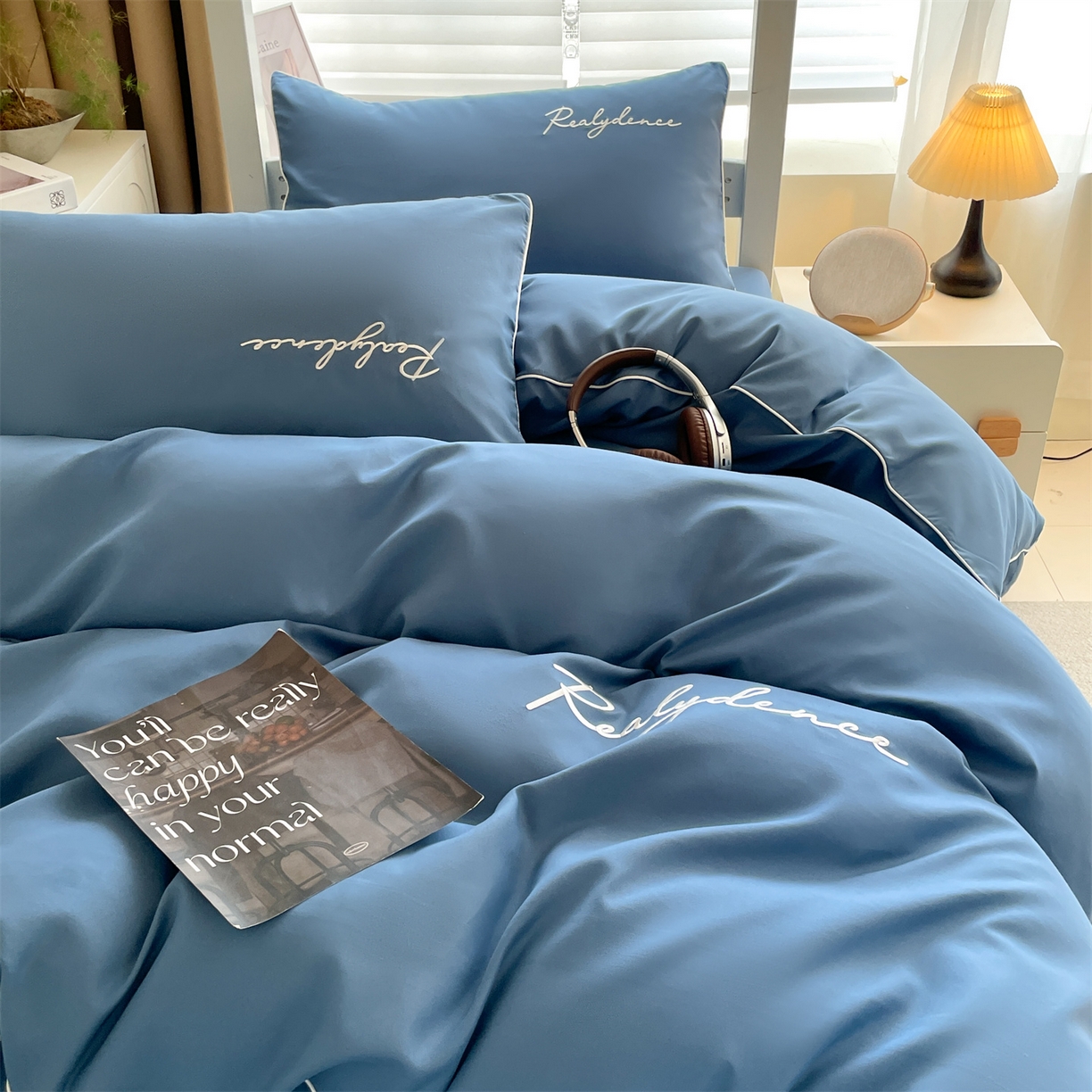 91家纺网 家纺一手货源 找家纺 （总）笙意家纺 2025新款亲肤水洗棉麻绳款学生三件套-安琪系列