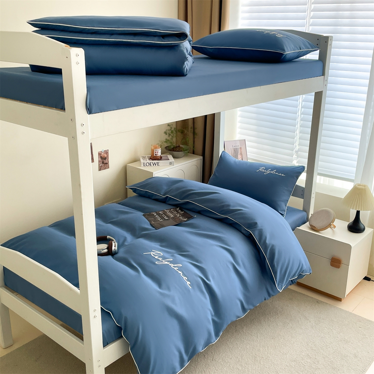 91家纺网 家纺一手货源 找家纺 （总）笙意家纺 2025新款亲肤水洗棉麻绳款学生三件套-安琪系列