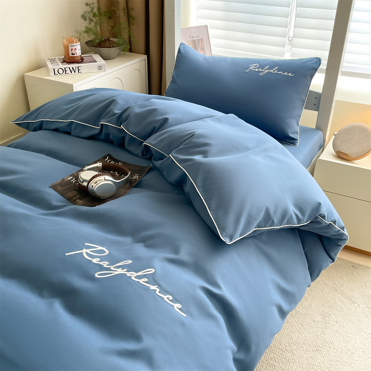 91家纺网 家纺一手货源 找家纺 （总）笙意家纺 2025新款亲肤水洗棉麻绳款学生三件套-安琪系列