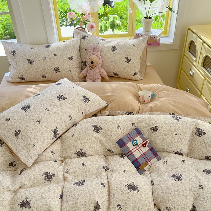 91家纺网 家纺一手货源 找家纺 （总）颜选2025新款105克加厚双层纱木棉四件套（含买家秀）