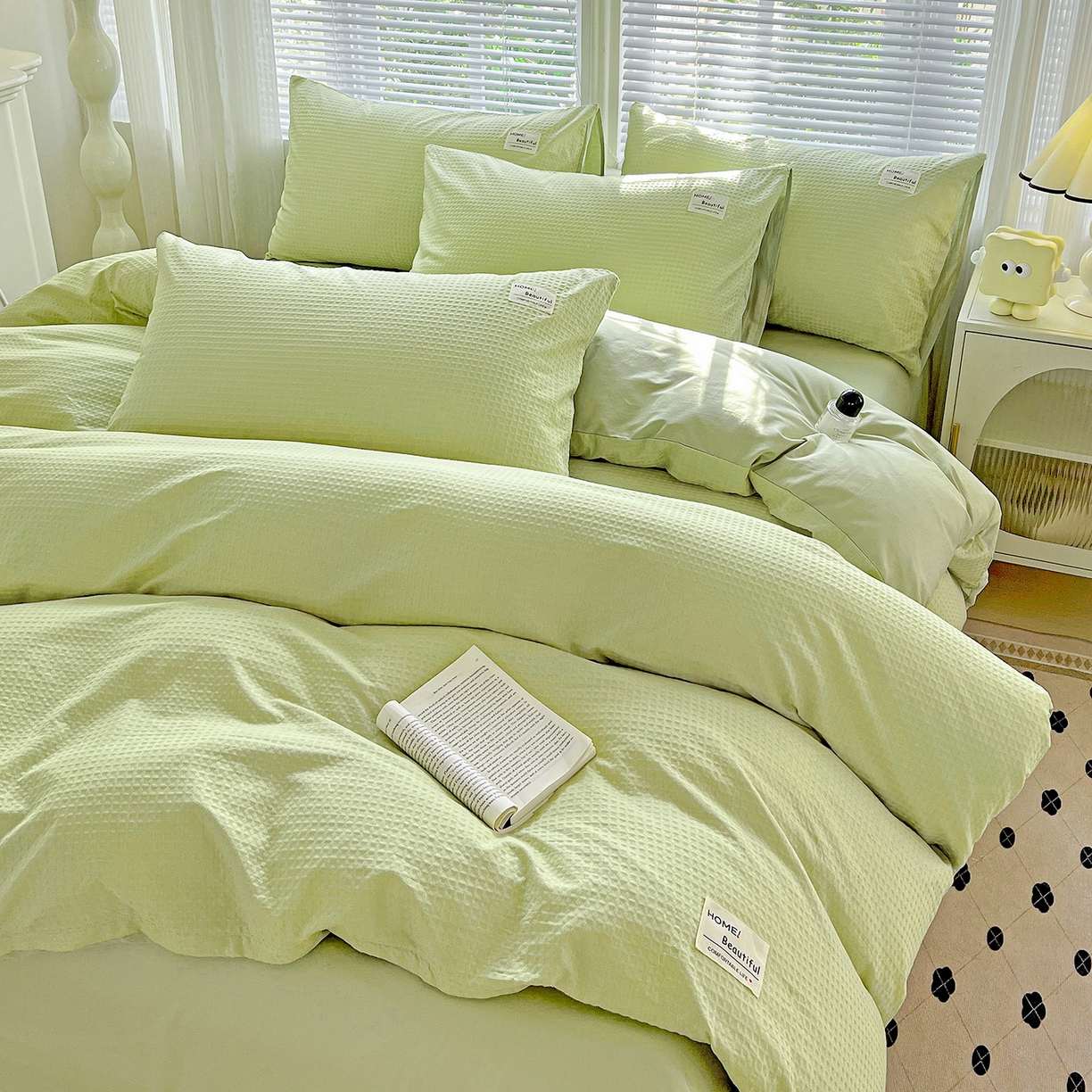 91家纺网 家纺一手货源 找家纺 （总）慕尚家纺 2025新款高端40s加厚款全棉纯棉纯色四件套