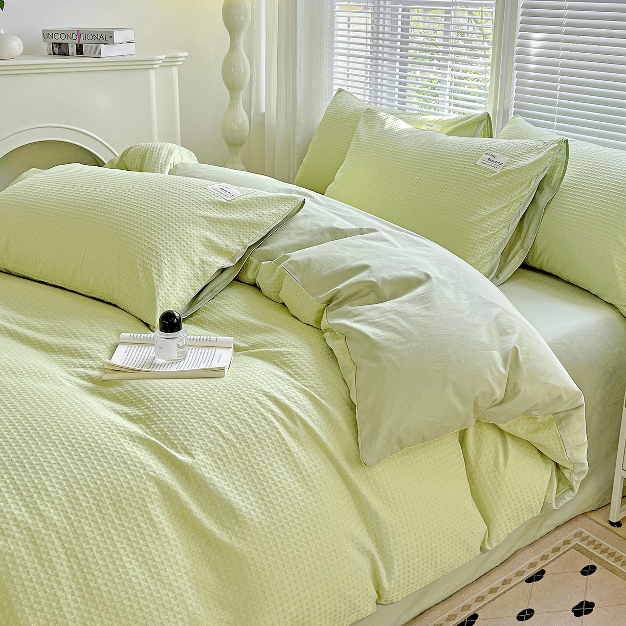 91家纺网 家纺一手货源 找家纺 （总）慕尚家纺 2025新款高端40s加厚款全棉纯棉纯色四件套