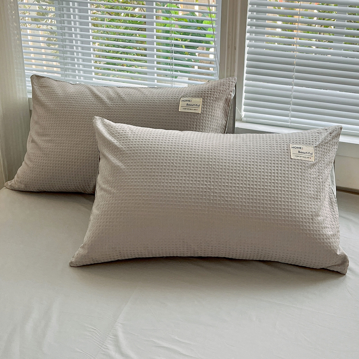 91家纺网 家纺一手货源 找家纺 慕尚家纺 2025新款高端40s加厚款全棉纯棉纯色四件套 北欧灰