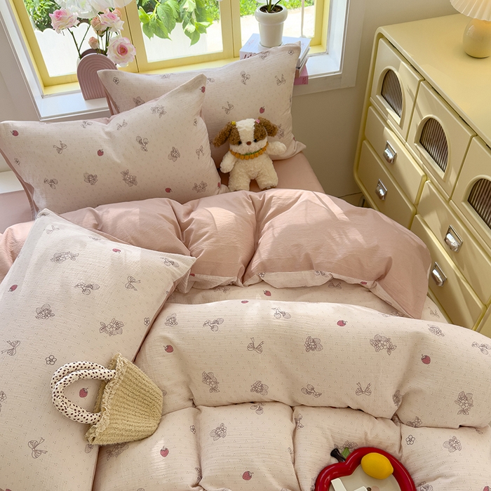 91家纺网 家纺一手货源 找家纺 颜选2025新款105克加厚双层纱木棉四件套（含买家秀） 本顾