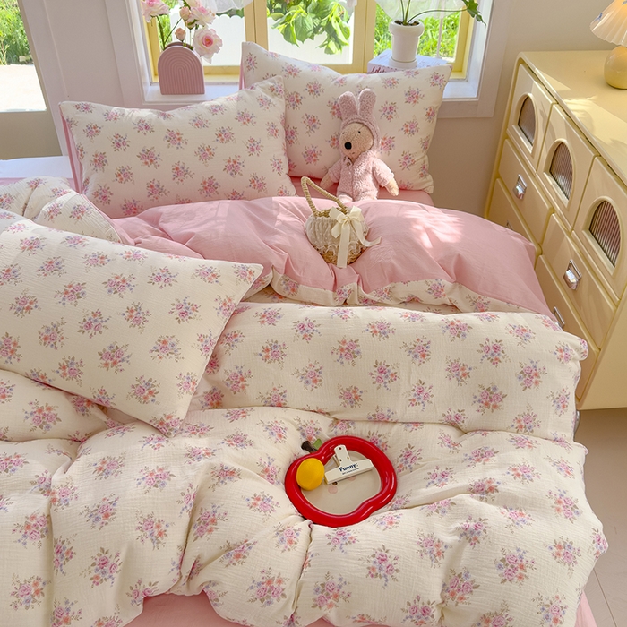 颜选2025新款105克加厚双层纱木棉四件套（含买家秀） 蔓禾