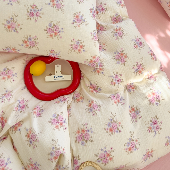 91家纺网 家纺一手货源 找家纺 颜选2025新款105克加厚双层纱木棉四件套（含买家秀） 蔓禾