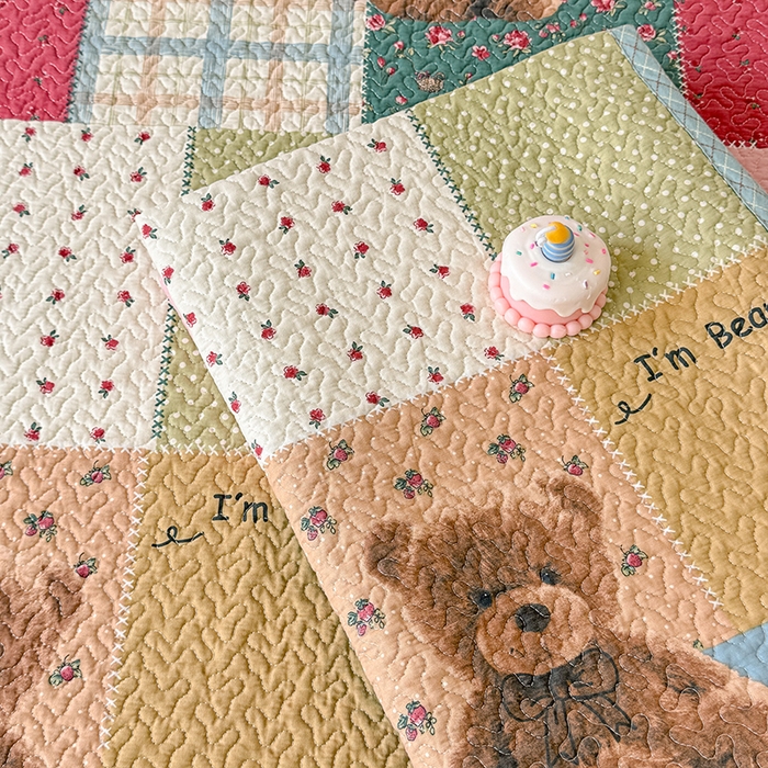 91家纺网 家纺一手货源 找家纺 期遇家居 2025新款13372全棉印花学生床盖双面纯棉宿舍床盖 百福熊