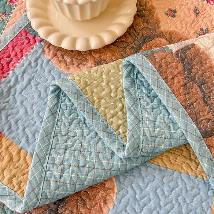 91家纺网 家纺一手货源 找家纺 期遇家居 2025新款13372全棉印花学生床盖双面纯棉宿舍床盖 百福熊