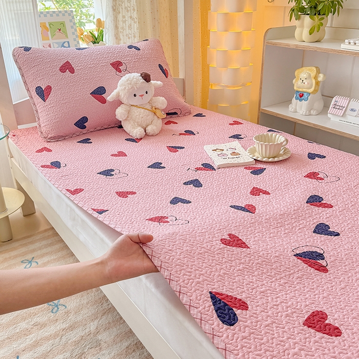 期遇家居 2025新款13372全棉印花学生床盖双面纯棉宿舍床盖 摩登之恋