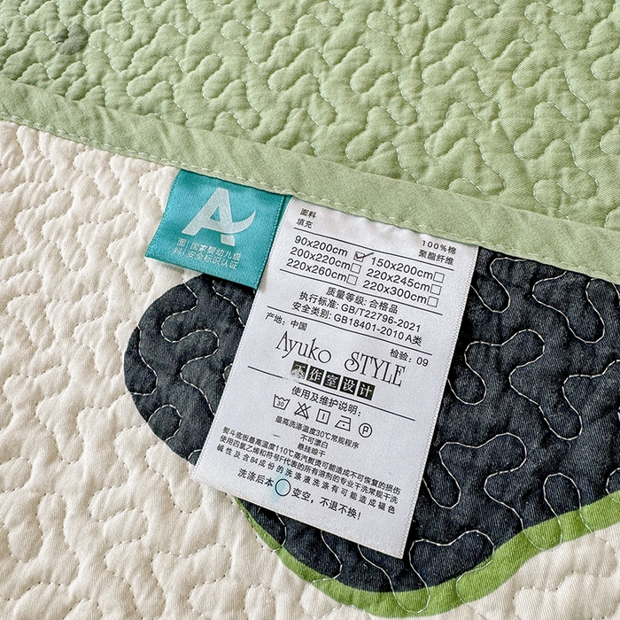 91家纺网 家纺一手货源 找家纺 期遇家居 2025新款13372全棉印花学生床盖双面纯棉宿舍床盖 香香熊猫