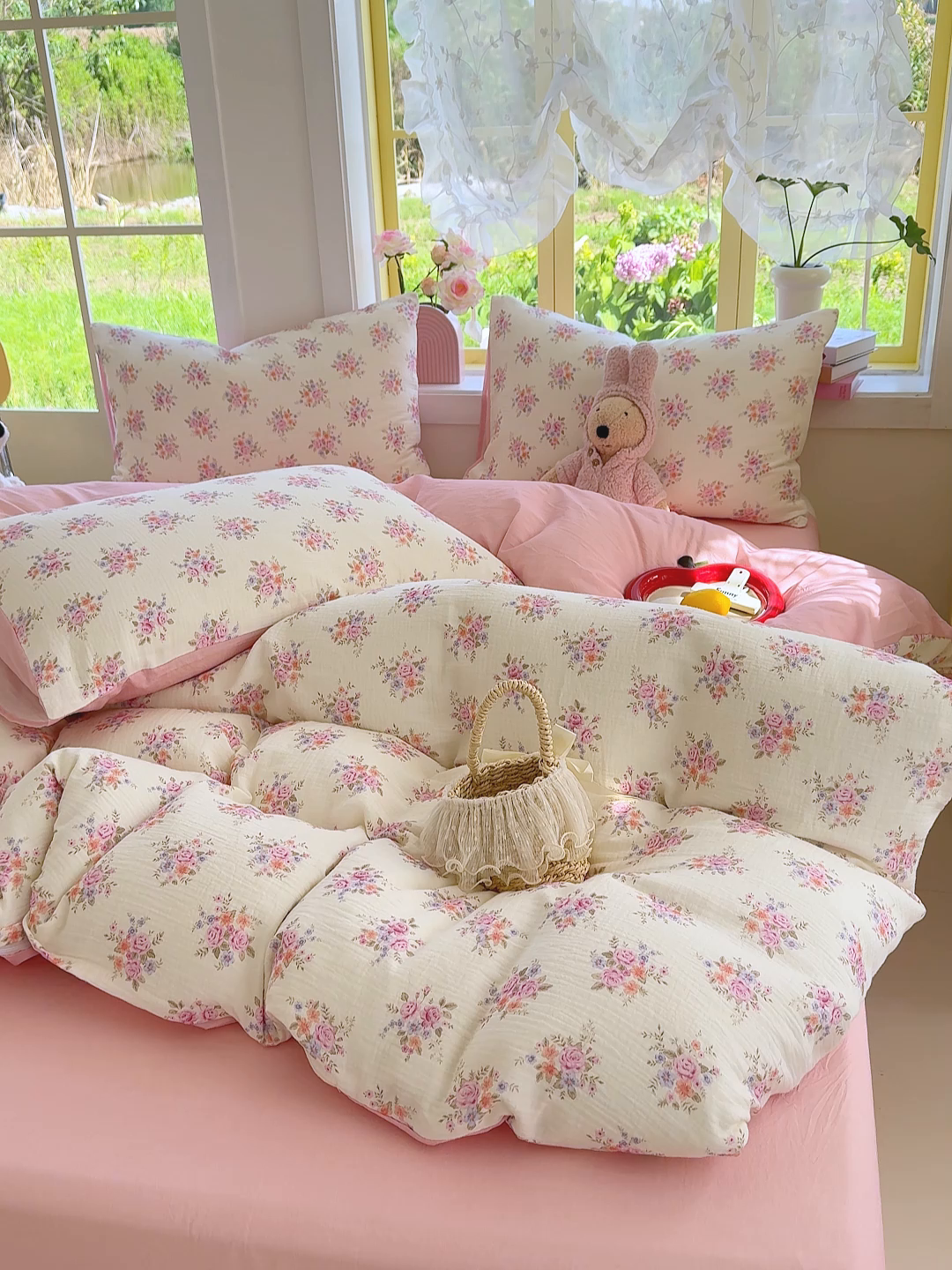 91家纺网 家纺一手货源 找家纺 颜选2025新款105克加厚双层纱木棉四件套（含买家秀） 蔓禾