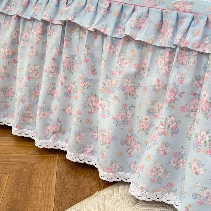 91家纺网 家纺一手货源 找家纺 （总）美达2025全棉蕾丝小花边夹棉单床裙