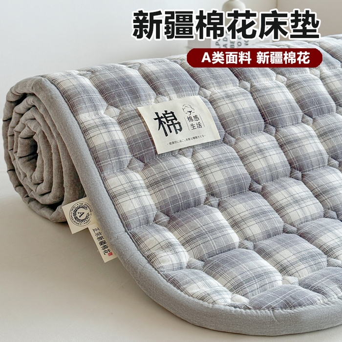 91家纺网 家纺一手货源 找家纺 （总）梵朴 2025新款A类无印风水洗棉夹棉新疆棉花宿舍学生床垫床护垫