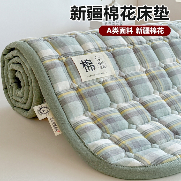 91家纺网 家纺一手货源 找家纺 （总）梵朴 2025新款A类无印风水洗棉夹棉新疆棉花宿舍学生床垫床护垫