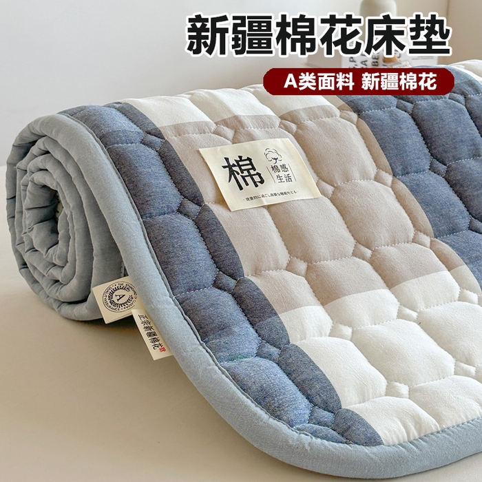 91家纺网 家纺一手货源 找家纺 （总）梵朴 2025新款A类无印风水洗棉夹棉新疆棉花宿舍学生床垫床护垫