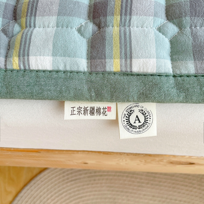 91家纺网 家纺一手货源 找家纺 梵朴 2025新款A类无印风水洗棉夹棉新疆棉花宿舍学生床垫床护垫 简析绿