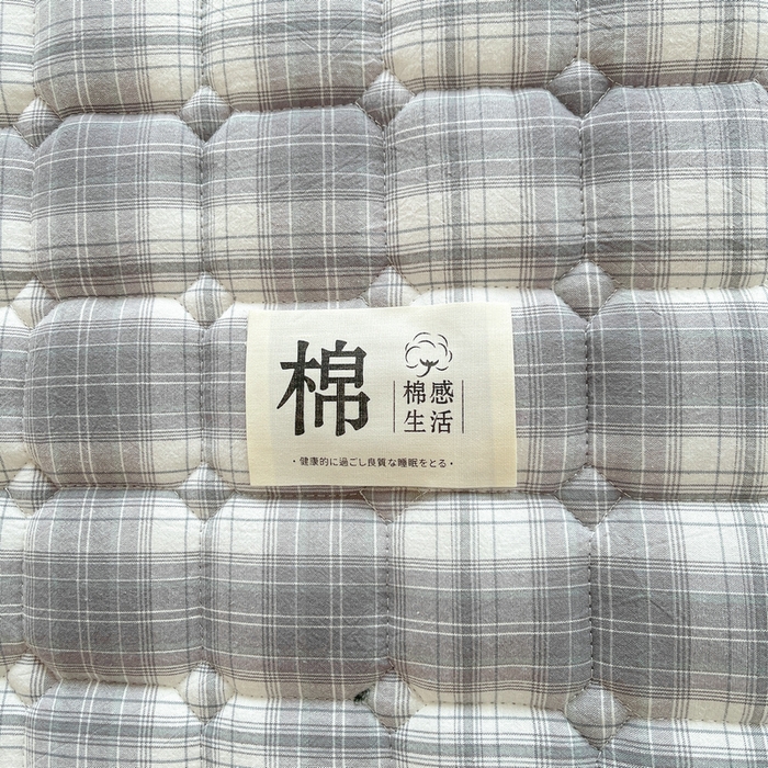 91家纺网 家纺一手货源 找家纺 梵朴 2025新款A类无印风水洗棉夹棉新疆棉花宿舍学生床垫床护垫 洛可可灰