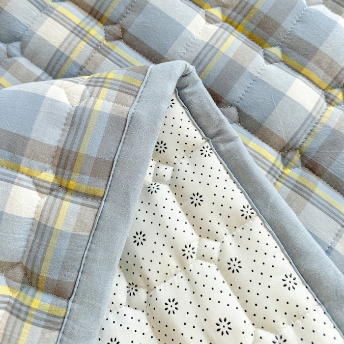 91家纺网 家纺一手货源 找家纺 梵朴 2025新款A类无印风水洗棉夹棉新疆棉花宿舍学生床垫床护垫 简析蓝