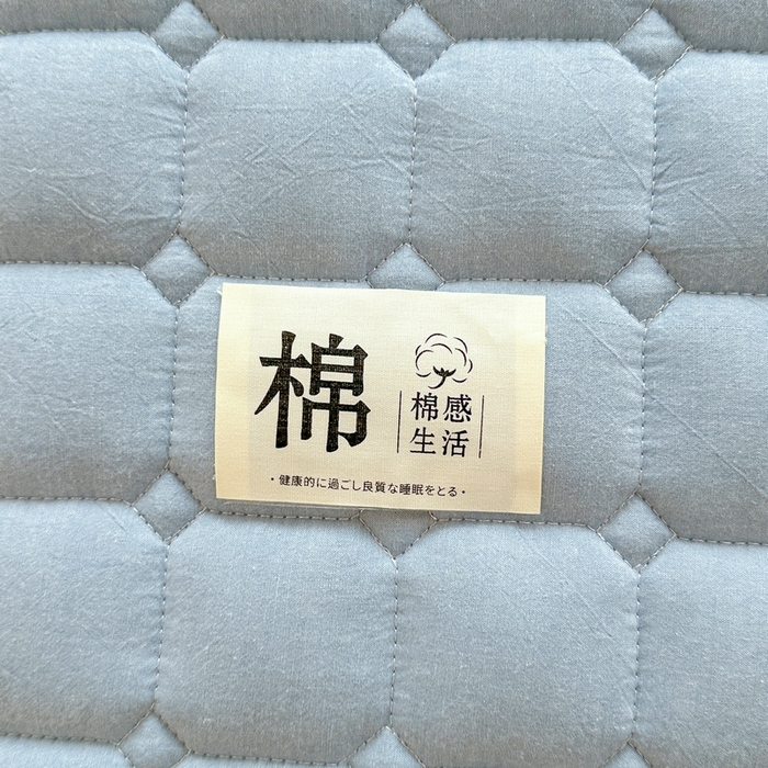 91家纺网 家纺一手货源 找家纺 梵朴 2025新款A类无印风水洗棉夹棉新疆棉花宿舍学生床垫床护垫 天空蓝