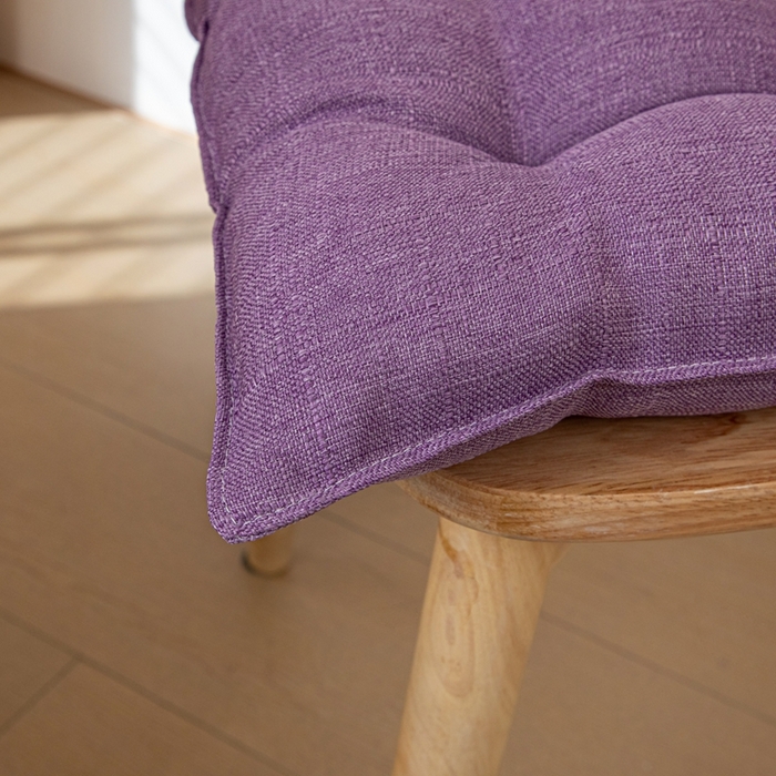 91家纺网 家纺一手货源 找家纺 沐沐家纺 2026新款棉麻竹节椅子垫 暮山紫