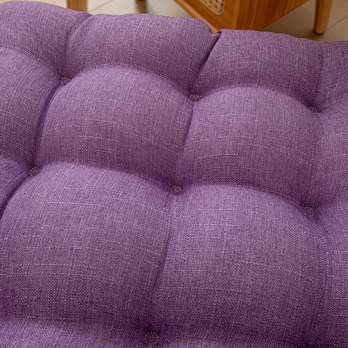 91家纺网 家纺一手货源 找家纺 沐沐家纺 2026新款棉麻竹节椅子垫 暮山紫