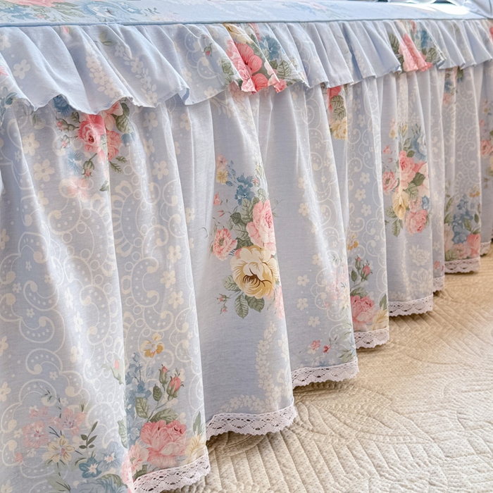 91家纺网 家纺一手货源 找家纺 美达家纺 2025新款全棉纯棉蕾丝小花边单层床裙单品床裙床裙单件 轻柔漫漫