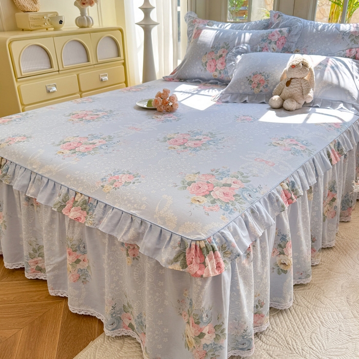 91家纺网 家纺一手货源 找家纺 美达家纺 2025新款全棉纯棉蕾丝小花边单层床裙单品床裙床裙单件 轻柔漫漫