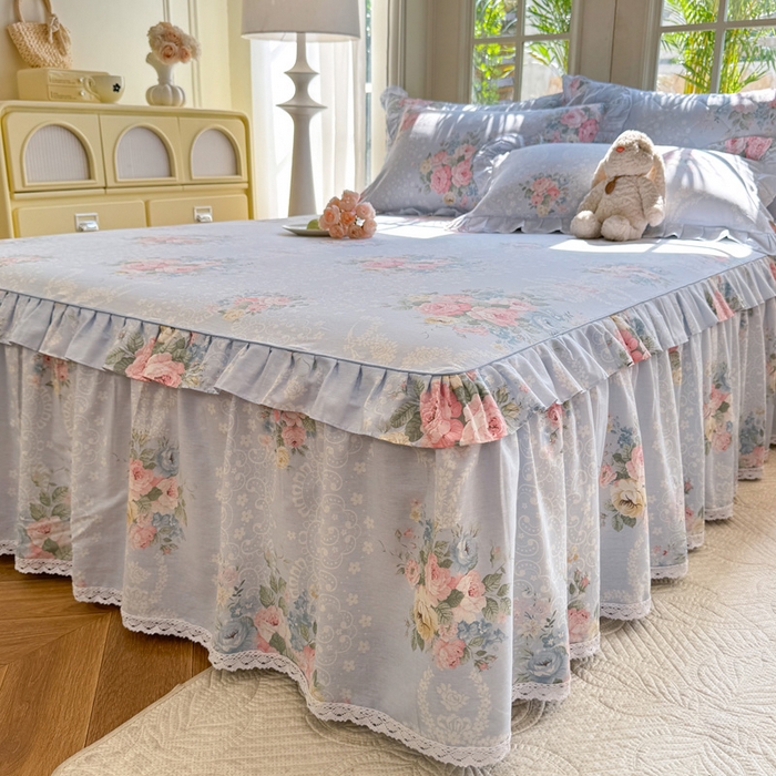 91家纺网 家纺一手货源 找家纺 美达家纺 2025新款全棉纯棉蕾丝小花边单层床裙单品床裙床裙单件 轻柔漫漫